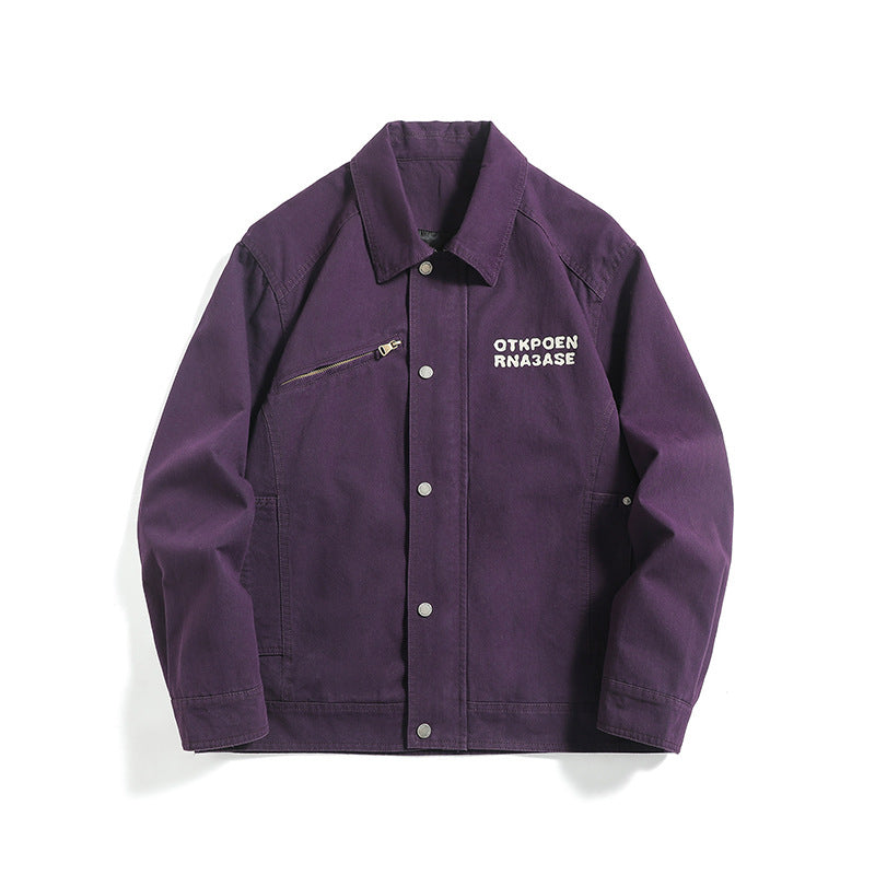 Unisex Kurzblouson im Workwear-Look mit diagonaler Reißverschluss-Brusttasche Nord Taschen