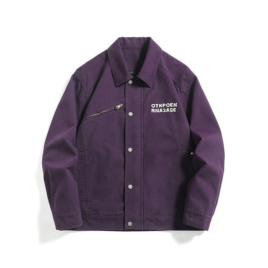 Unisex Kurzblouson im Workwear-Look mit diagonaler Reißverschluss-Brusttasche Nord Taschen