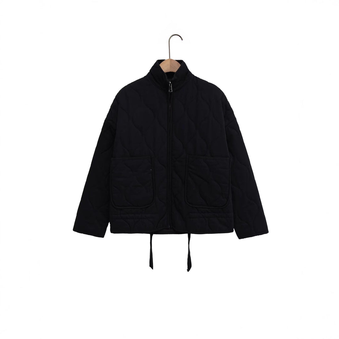 Damen Steppjacke mit Stehkragen, Kissensteppung und Tunnelzug Nord Taschen