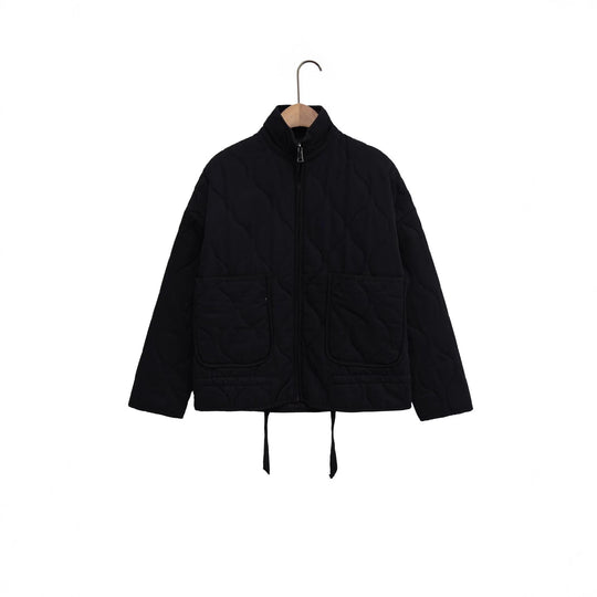 Damen Steppjacke mit Stehkragen, Kissensteppung und Tunnelzug Nord Taschen