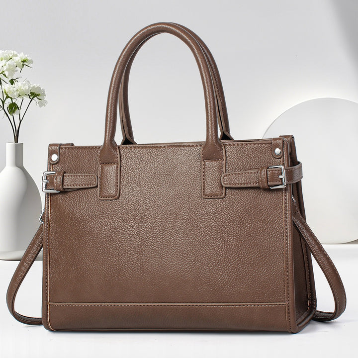 Damen Handtasche mit feiner teksturierter Oberfläche und abnehmbarem Schulterriemen Nord Taschen