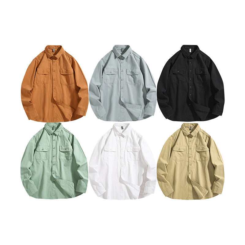 Herren Overshirt aus Baumwoll‑Twill mit Pattentaschen und Relaxed‑Fit Nord Taschen