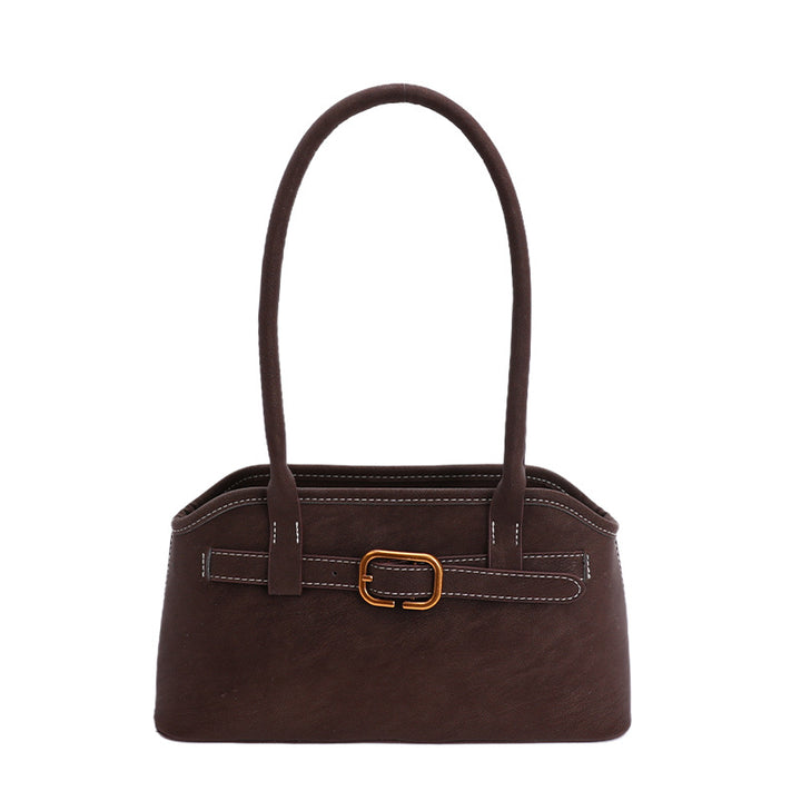 Damen elegante Schultertasche aus feinstem Veloursleder Nord Taschen