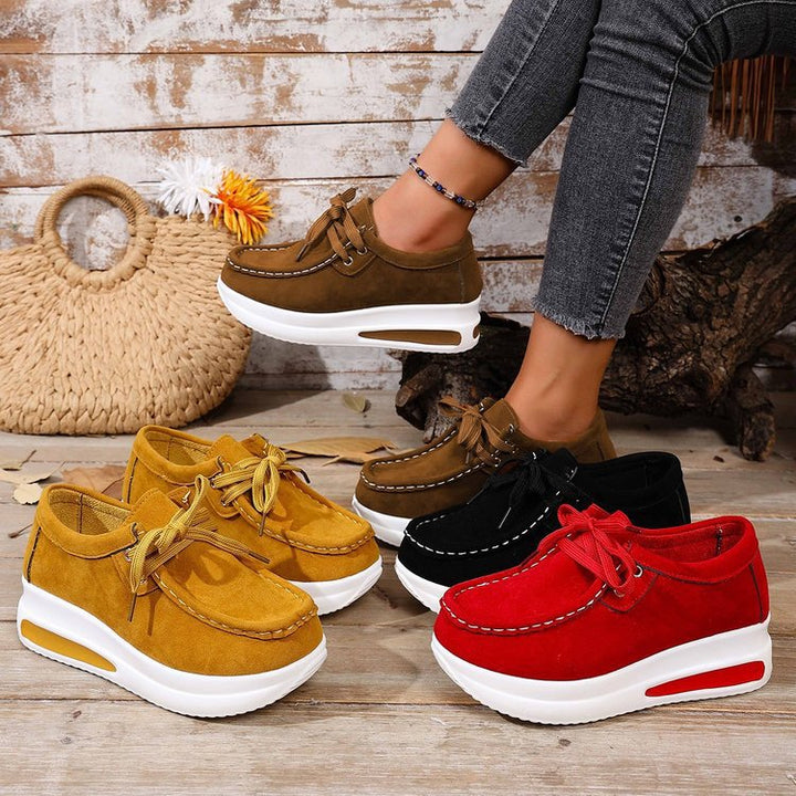 Damen nan Keil-Sneaker im Mokassin-Stil mit dämpfender Luftkissen-Plateausohle Nord Taschen