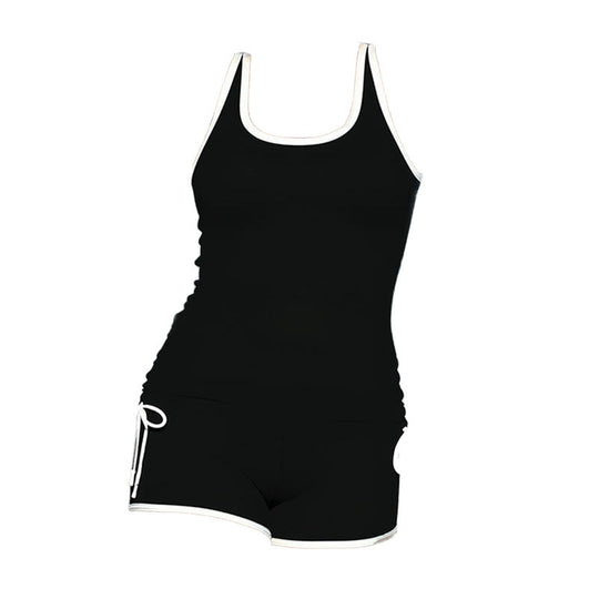 Damen Sportliches Tankini-Set mit hochgezogenem Schnitt und verstellbaren Bändern Nord Taschen