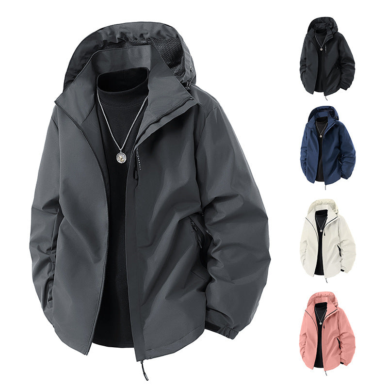 Herren Wasserabweisende Outdoor-Jacke mit Kapuze, winddichter Membran und verstellbarem Saum Nord Taschen