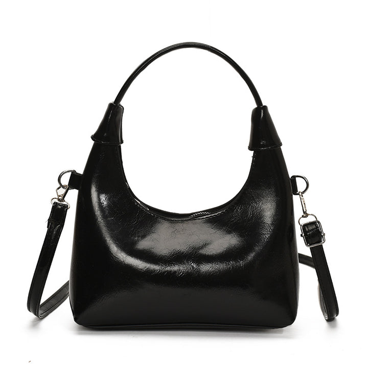 Damen Hobo-Handtasche mit elegantem, glänzendem Obermaterial und abnehmbarem Schulterriemen Nord Taschen