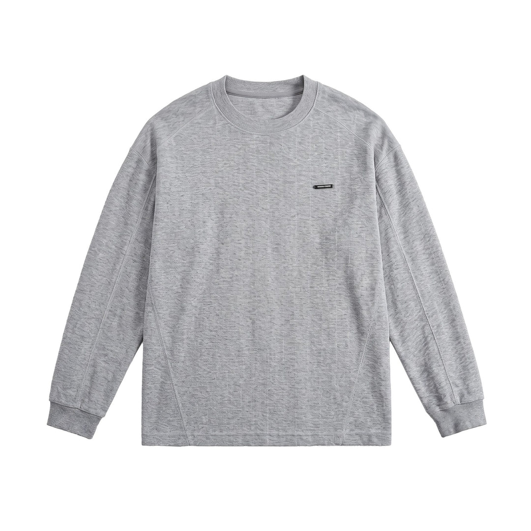 Unisex Gerippter Oversize-Pullover mit Raglanärmeln und Metalllogo Nord Taschen
