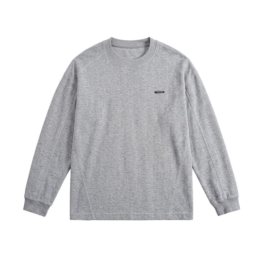 Unisex Gerippter Oversize-Pullover mit Raglanärmeln und Metalllogo Nord Taschen
