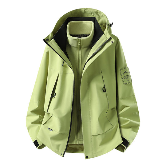 Unisex wasserfeste zweilagige Softshell-Regenjacke mit herausnehmbarem Fleecefutter und Kapuze Nord Taschen