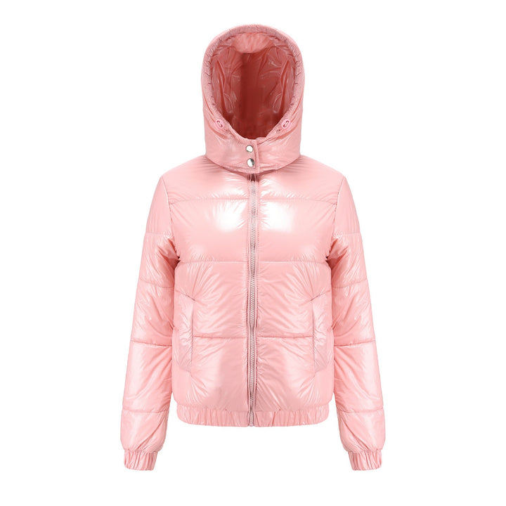 Damen glänzende Winterjacke mit Kapuze – Wasserabweisend & Wärmeisoliert – Nord Taschen