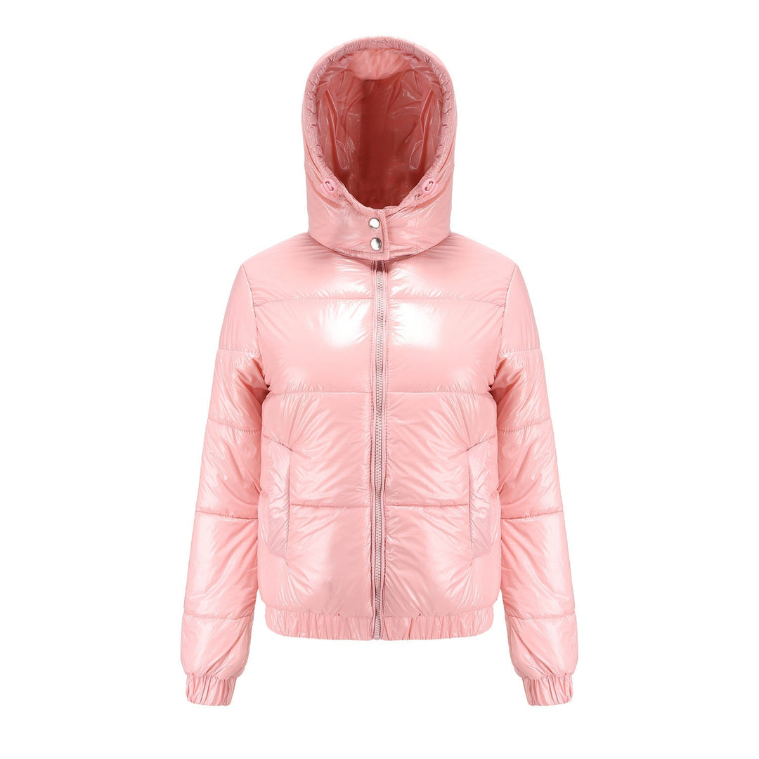 Glänzende Wasserabweisende Thermo Komfort Winterjacke Damen
