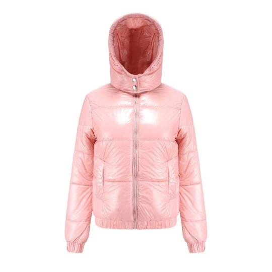 Glänzende Wasserabweisende Thermo Komfort Winterjacke Damen