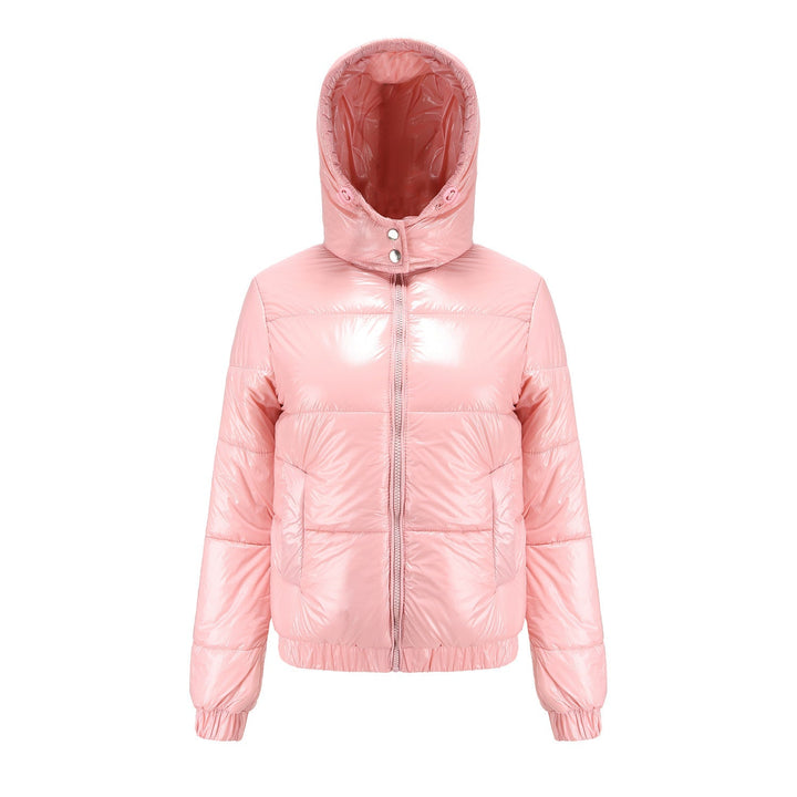 Glänzende Wasserabweisende Thermo Komfort Winterjacke Damen
