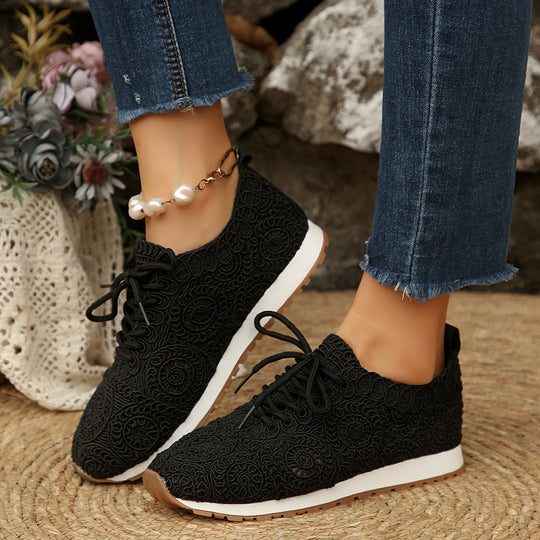 Damen  gestrickte Slip-On Plateau-Sneaker mit atmungsaktivem Obermaterial und gepolstertem Komfortfußbett Nord Taschen