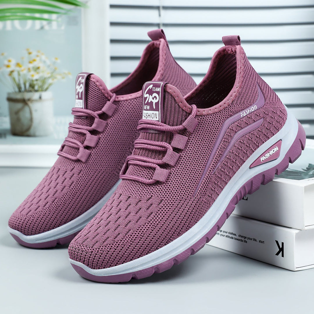 Damen Funktionale Freizeit-Sneaker mit elastischem Schnürsystem und atmungsaktiver Obermaterialstruktur Nord Taschen