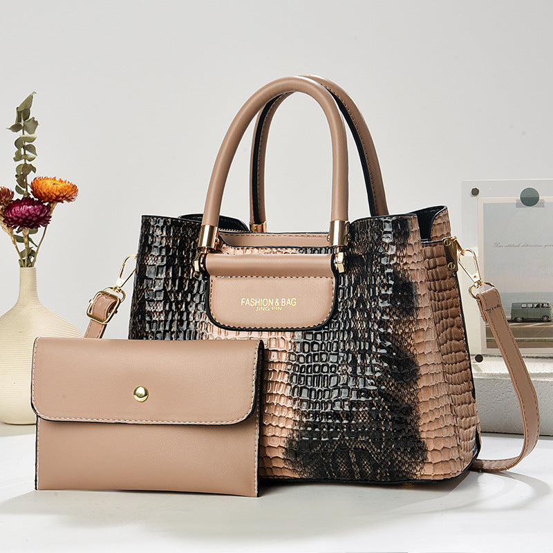 Damen Handtasche mit eleganter Krokodil-Prägung Nord Taschen