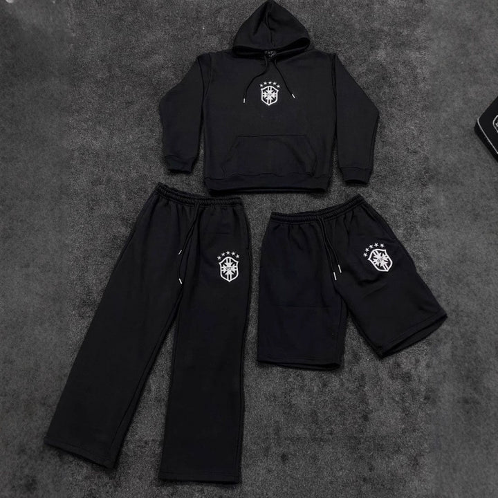 Damen weite Jogginghose mit elastischem Bund, Tunnelzug und gesticktem Emblem Nord Taschen