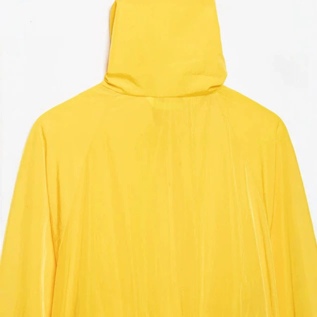 Damen Leichte Oversize‑Utilityjacke mit Tunnelzug‑Taillierung, Stehkragen und Ballonärmeln Nord Taschen