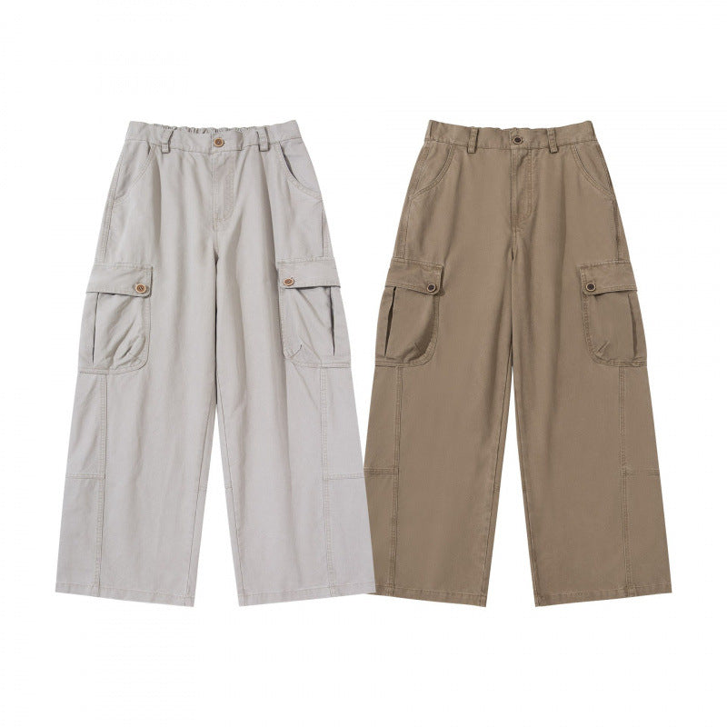 Damen Weite Cargo-Hose mit hohem Bund, großen Klappentaschen und Culotte-Silhouette Nord Taschen