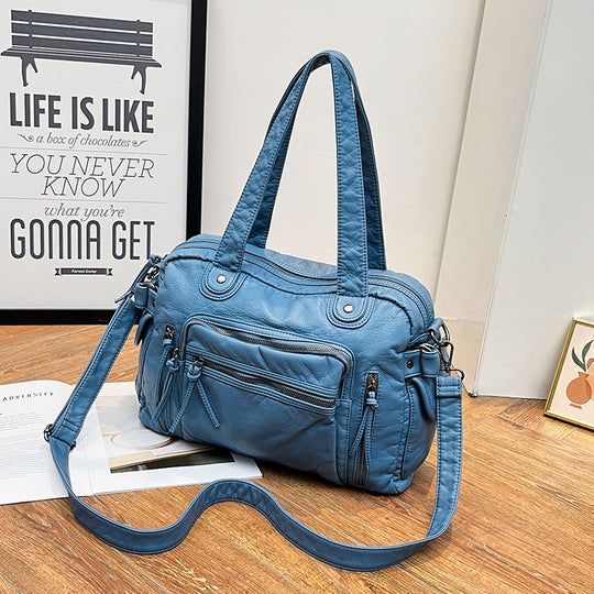 Damen Handtasche mit strukturiertem Design und dekorativen Metallakzenten Nord Taschen
