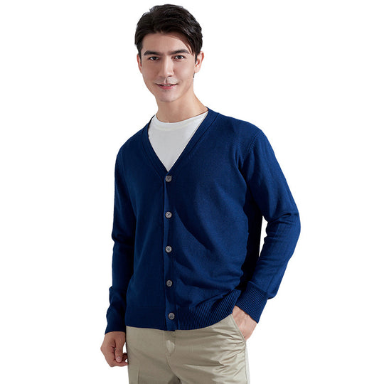 Herren Leichter Feinstrick-Cardigan mit V‑Ausschnitt und Business‑Silhouette Nord Taschen