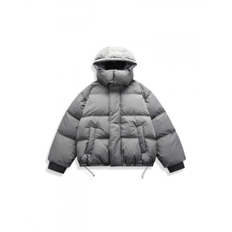 Unisex Kurze Steppjacke mit Kapuze, hohem Stehkragen und verstellbarem Saum Nord Taschen