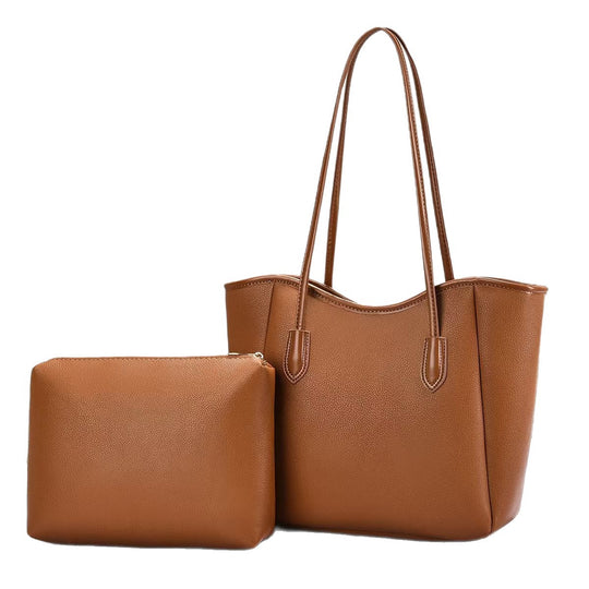 Damen elegante Shopper-Tasche mit praktischem Innenfach und abnehmbarer Clutch Nord Taschen