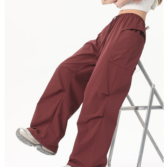 Damen Wide‑Leg Cargo‑Hose mit elastischem Bund & Utility‑Taschen Nord Taschen