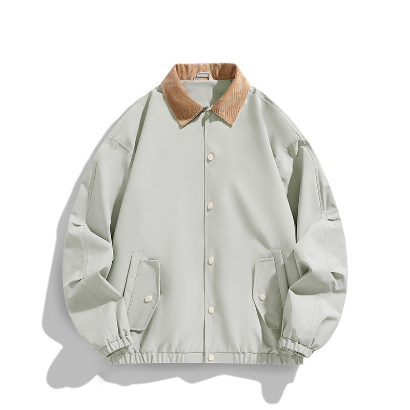 Herren Oversized Blouson mit Cordkragen, Druckknopfverschluss und Pattentaschen Nord Taschen