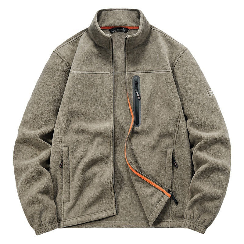 Herren Isolierende Mikrofleece-Funktionsjacke mit wasserdichter Brusttasche und Stehkragen Nord Taschen