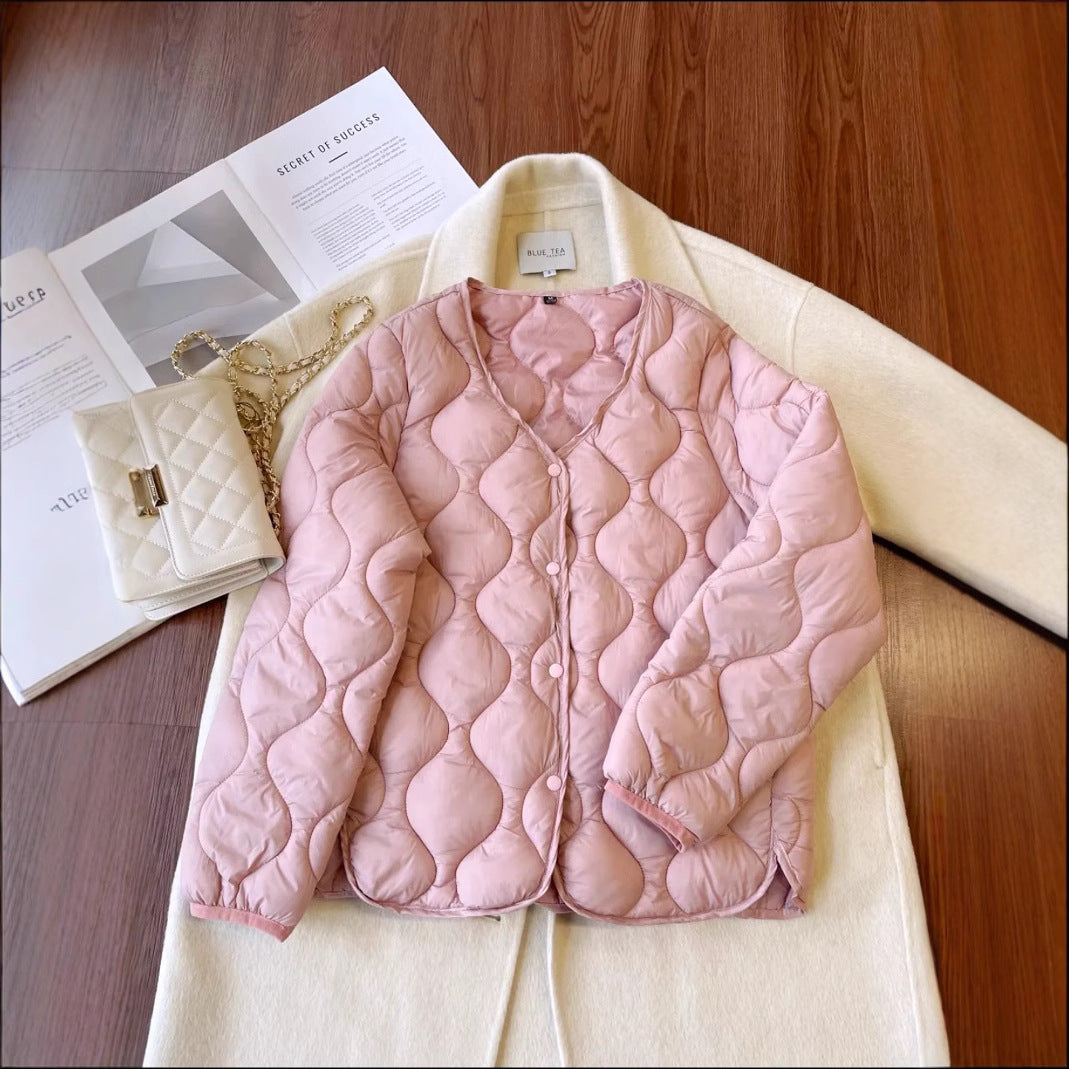 Damen Elegante, gefütterte Steppjacke Nord Taschen