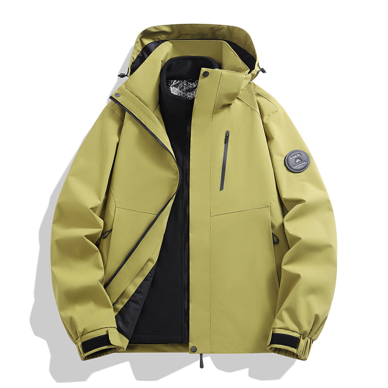 Herren Softshell-Performancejacke mit abnehmbarer Kapuze, verdecktem durchgehendem Reißverschluss und ergonomischem Schnitt Nord Taschen