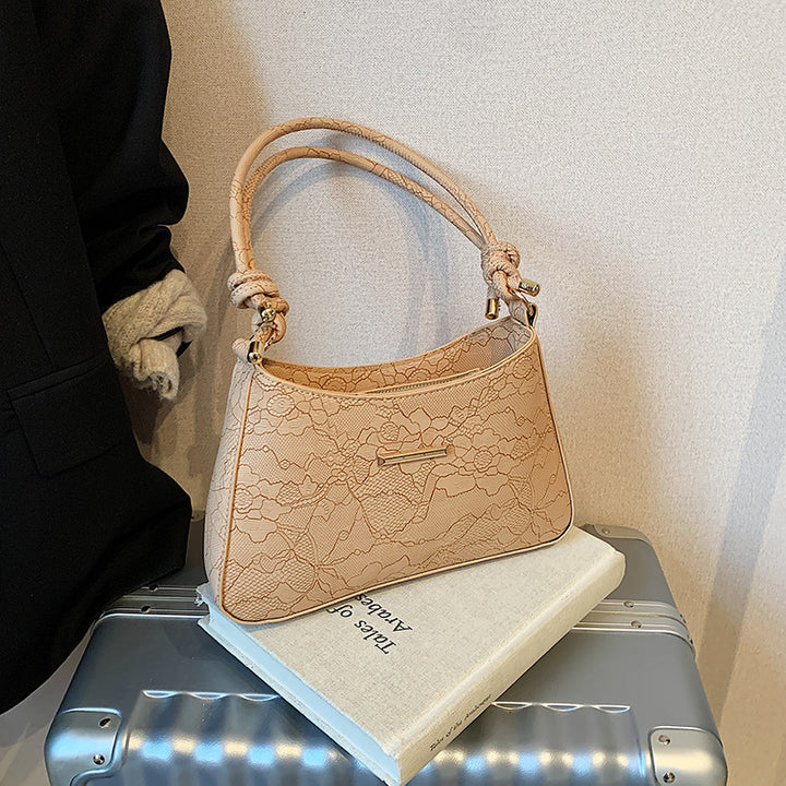 Damen Designer Handtasche mit floralem Relief Nord Taschen
