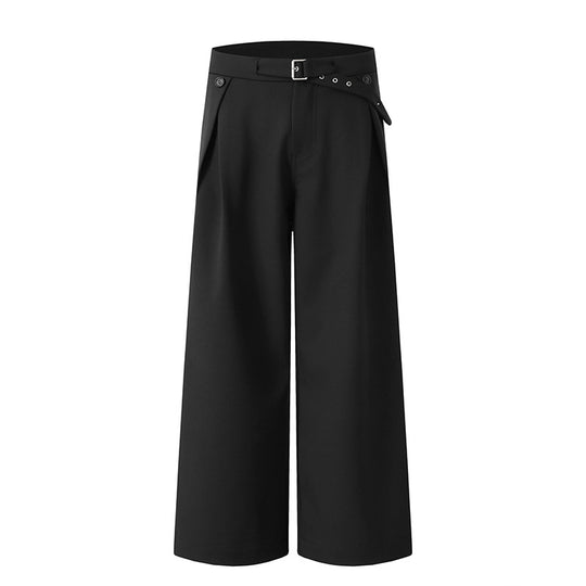 Damen Weitgeschnittene Hochtaillierte Stoffhose Nord Taschen
