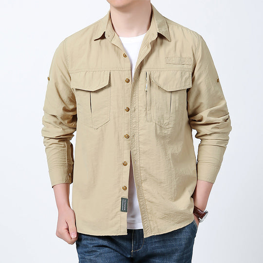 Herren Funktionales Trekkinghemd Nord Taschen