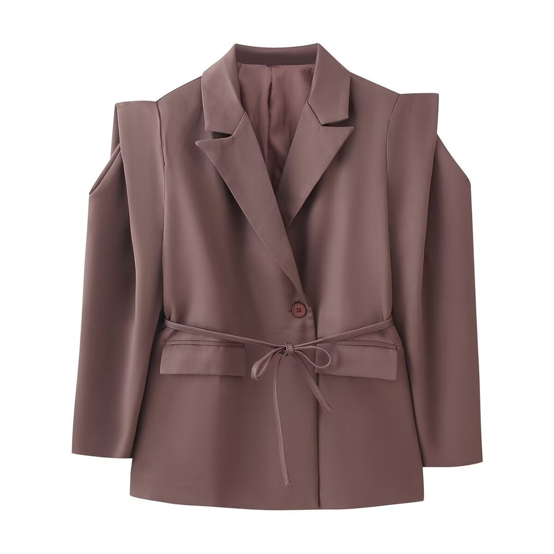 Damen 1100+ taillierter Blazer mit Tunnelzug, schmaler Kordel und Pattentaschen Nord Taschen