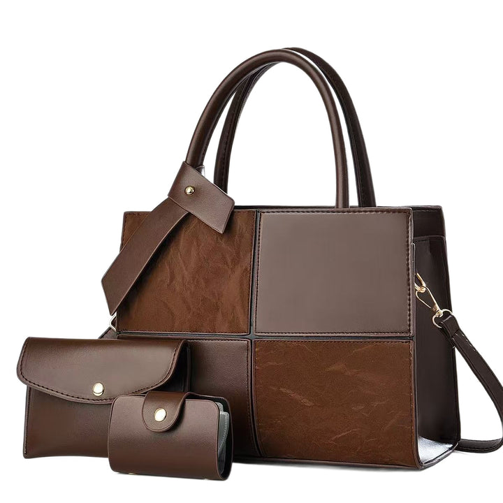 Damen elegante Handtasche mit praktischen Fächern und abnehmbarem Clutch Nord Taschen