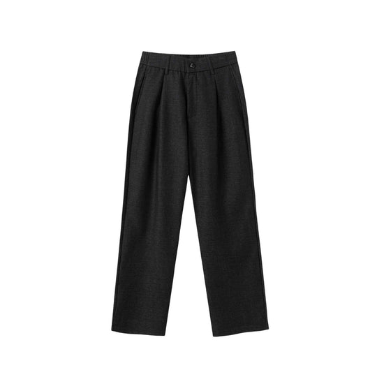 Damen Hochtaillierte weite Bundfaltenhose mit elastischem Rücken Nord Taschen