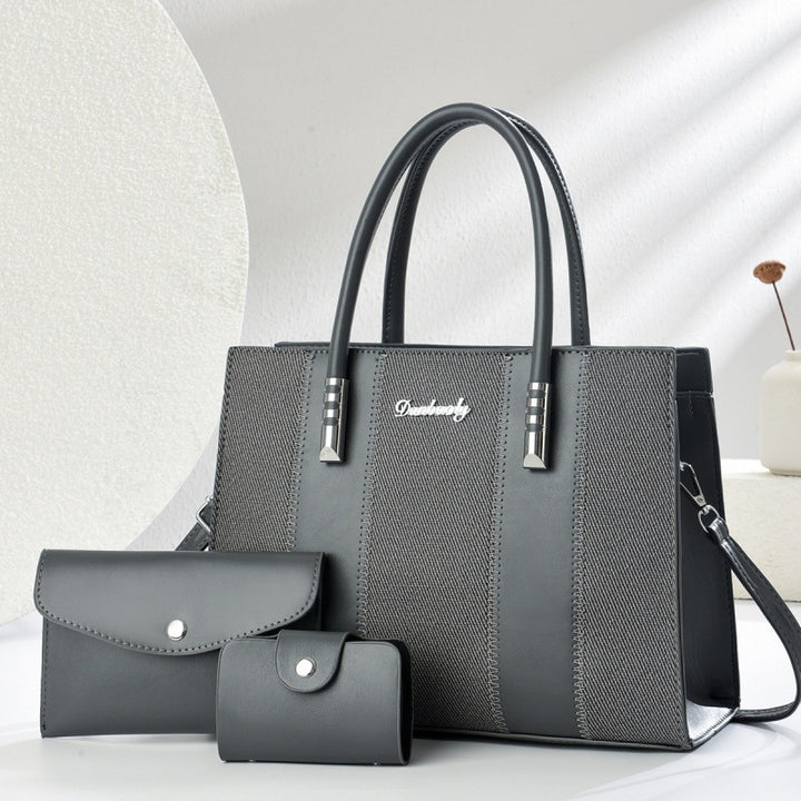 Damen elegante Handtasche mit abnehmbaren Kosmetiktäschchen Nord Taschen
