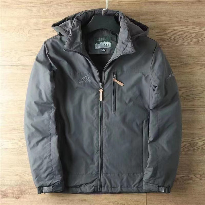 Herren  isolierte Softshell-Fieldjacke mit abnehmbarer Kapuze und verdeckter Reißverschlusstasche Nord Taschen