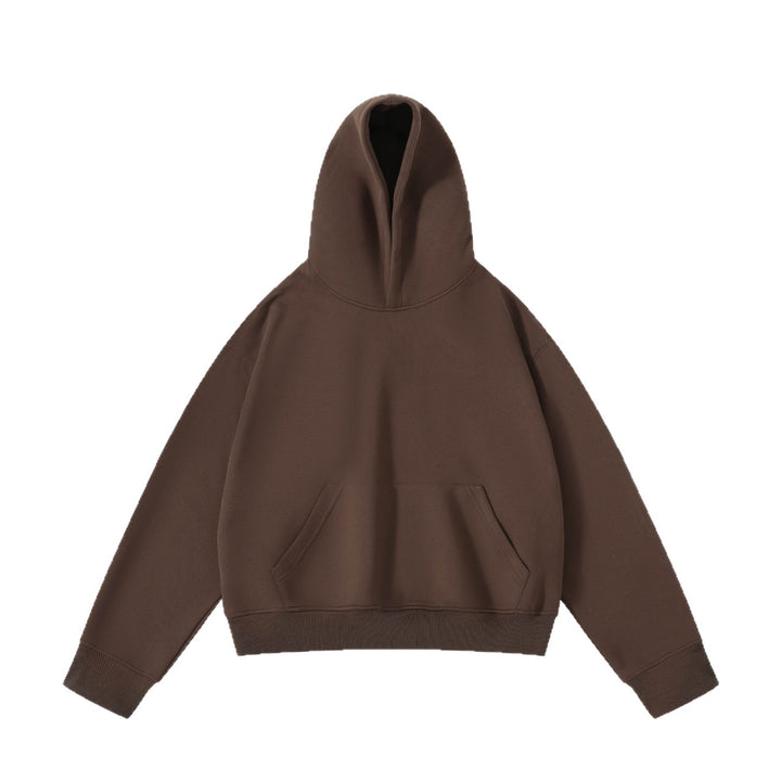 Unisex nan schwerer Oversize-Kapuzenpullover mit doppellagiger Kapuze Kängurutasche und breitem Rippbund Nord Taschen