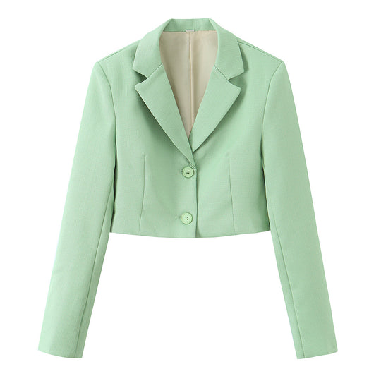 Damen Kurzblazer mit taillierter Silhouette und Reverskragen Nord Taschen