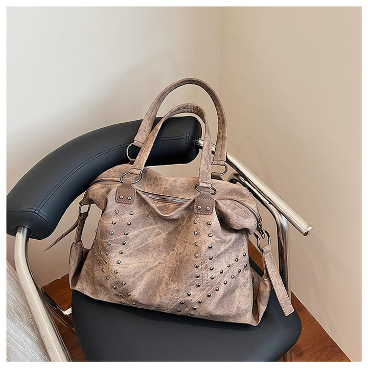 Damen modische Shopper-Tasche aus strapazierfähigem Material mit Nieten Nord Taschen