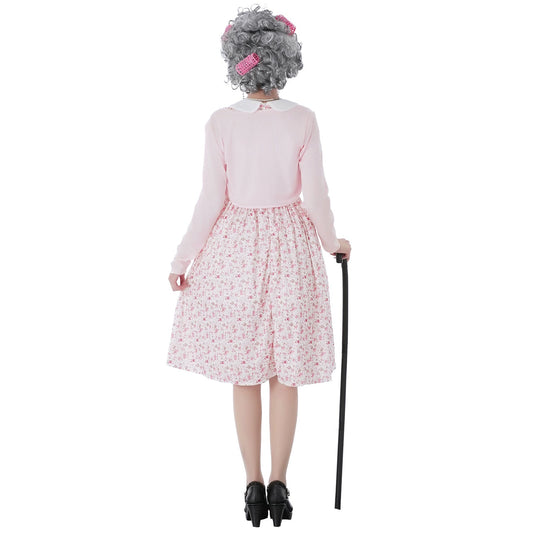 Damen Vintage-blumenmuster Kleid mit schwingendem Rock und eleganten Details Nord Taschen