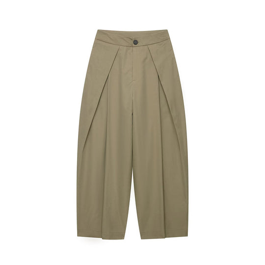 Damen Zweiteiler Kurzcape-Jacke mit Stehkragen und hochtaillierter Plissee-Culotte Nord Taschen