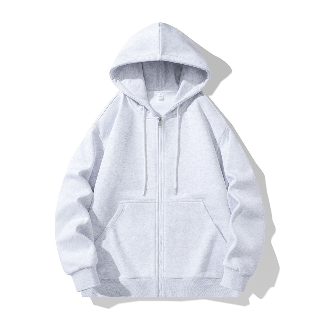 Unisex Oversize Kapuzen-Sweatjacke mit durchgehendem Reißverschluss, Kängurutaschen und gerippten Bündchen Nord Taschen