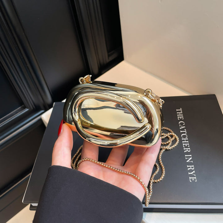 Damen exklusive Abendtasche mit eleganter Goldoberfläche Nord Taschen