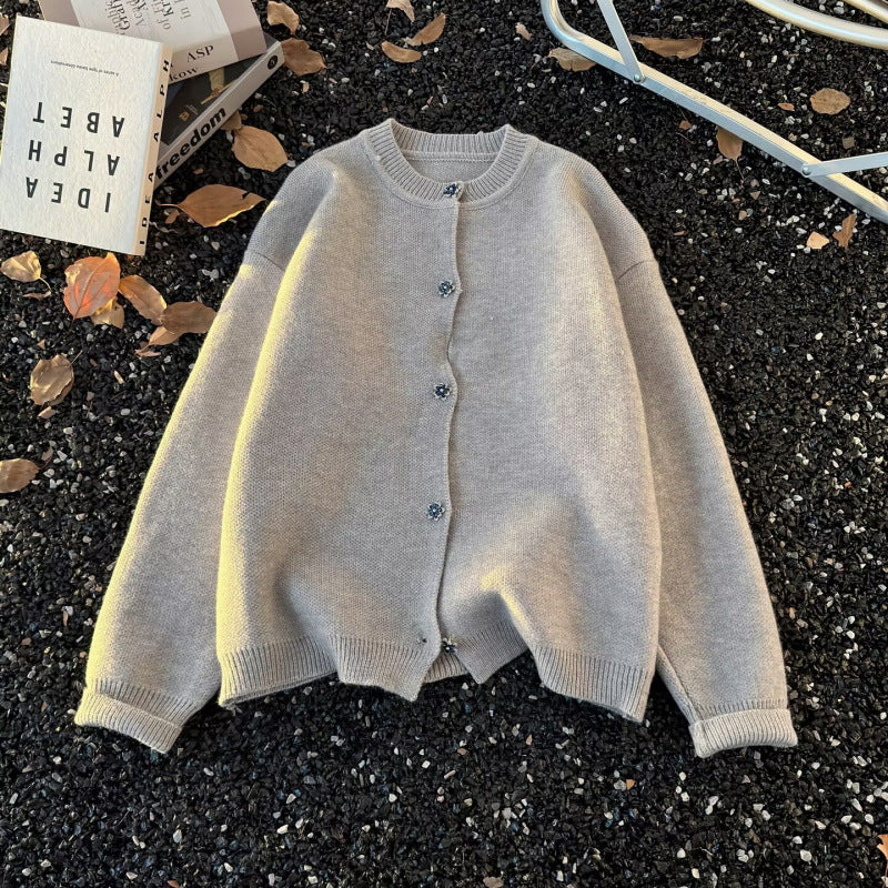 Unisex Kuscheliger melierter Feinstrick-Pullover mit Raglanärmeln und geripptem Rundhals Nord Taschen