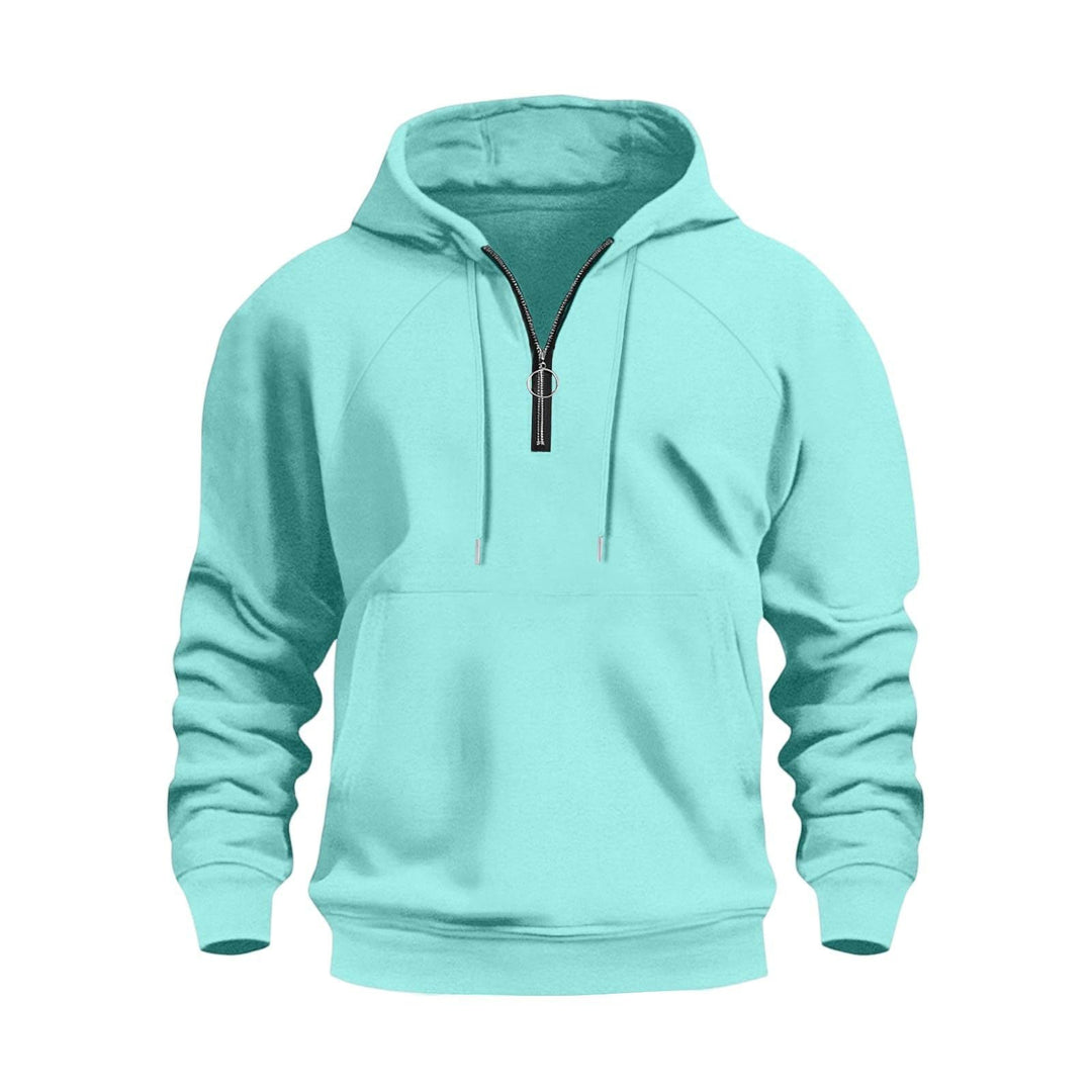 Herren funktionale Kapuzenpullover mit halbem Reißverschluss